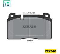 Textar 2564305 Front Axle Disc Brake Pad Set Fits Audi