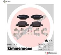 BRAKE PAD SET DISC BRAKE 25652.170.2 FOR FIAT 312A2/199B6.000 0.9L 2cyl 500L