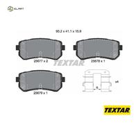 Brake Pad Set For Disc Brake Rear Mando System Fits Hyundai Kia TEXTAR 2567701