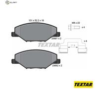Brake Pad Set For Disc Brake Front Fits Skoda Fabia Rapid VW Polo TEXTAR 2568101
