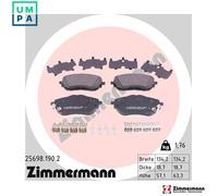 ZIMMERMANN 25698.190.2 Brake pad set