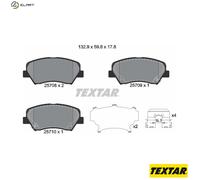 Textar Brake Pads 2570801 - Front Full Set of 4 with Accessories - Genuine OE - Fits Hyundai & Kia
