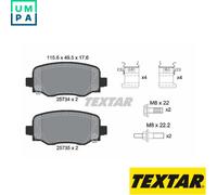 BRAKE PAD SET DISC BRAKE 2573401 FOR JEEP CHEROKEE/VAN CHRYSLER 200 EBU 2.2L