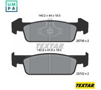 Textar 2573801 Front Disc Brake Pad Set Fits Dacia Renault