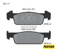 Textar 2573801 Front Disc Brake Pad Set Fits Dacia Renault