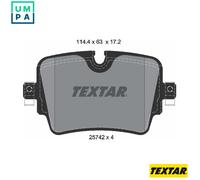 BRAKE PAD SET DISC BRAKE 2574201 FOR JAGUAR PT204 2.0L 4cyl F-TYPE Convertible