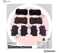 ZIMMERMANN 25743.150.1 Brake pad set