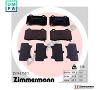 ZIMMERMANN 25743.150.1 Brake pad set