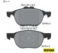 Textar Genuine OE Brake Pad Set 2574801 - Front Disc TEVES - Fits Ford - Full Set of 4