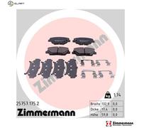 Brake pads 25757.175.2 ZIMMERMANN for KIA CARENS IV