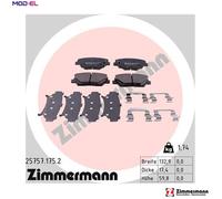 Brake pads 25757.175.2 ZIMMERMANN for KIA CARENS IV