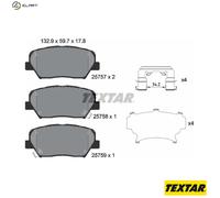 Genuine OE Textar Brake Pads Full Set Of 4 Front With Accessories 2575701