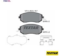 Brake pads 2576001 TEXTAR for SUBARU TOYOTA