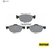 Textar Brake Pads 2580401 Genuine OE Front Set of 4 for Honda Civic 1.0 iVTEC