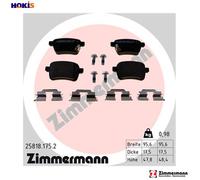 Brake pads 25818.175.2 ZIMMERMANN for FIAT TIPO Hatchback TIPO Estate