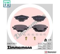 Brake pads 25827.175.1 ZIMMERMANN for CITROËN PEUGEOT OPEL DS