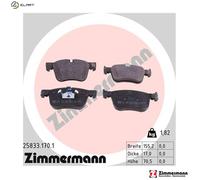 BRAKE PAD SET DISC BRAKE 25833.170.1 FOR PEUGEOT 308/II/SW CITROEN C4/PICASSO