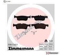 ZIMMERMANN Brake Pad Set 25841.140.1 - Disc Brake for Ford Fiesta VII 1.0L 3cyl