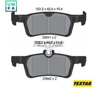 Textar Brake Pads – Rear – Fits Peugeot 308 SW FWD – 2584101 – Genuine OE Set of 4