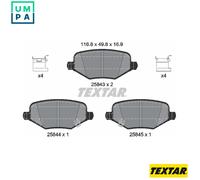 TEXTAR 2584301 Brake pad set