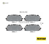 BRAKE PAD SET DISC BRAKE 2586101 FOR VW AUDI Q3/Sportback A4/Allroad Q5/SUV 2.0L