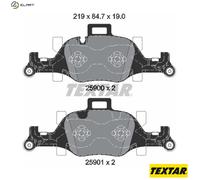 Textar Brake Pad Set 2590001 - Genuine OE Front 4pcs with Counterweights, Fits BMW 2/3/4/i4