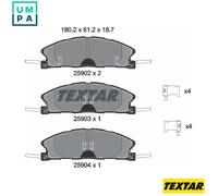 2590201 BRAKE PAD SET, DISC BRAKE FITS: FORD USA EXPLORER 3.5 4WD