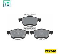 Textar Front Axle Disc Brake Pad Set 2590501 Full Set of 4 Fits Fiat 500L 1.4 FWD