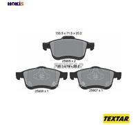 Textar 2590501 Front Axle Disc Brake Pad Set Fits Fiat