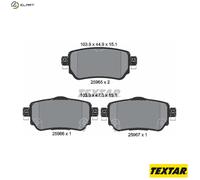 Textar Car Brake Pad Rear Acoustic Wear Warning For Nissan 2596501