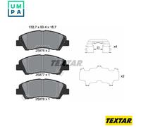 Textar Front Brake Pad Set 2597601 – OE Full Set of 4 with Accessories Fits Hyundai i10 1.2 CNG