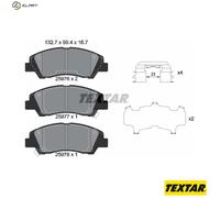 Textar Front Brake Pad Set 2597601 – OE Full Set of 4 with Accessories Fits Hyundai i10 1.2 CNG