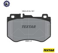 Textar Brake Pad Set 2599701 - Front Full Set of 4 - Genuine OE for Mercedes-Benz C 200 4-matic