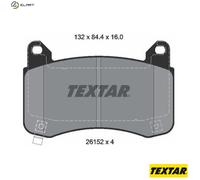TEXTAR 2615201 Brake pad set