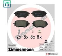 ZIMMERMANN 26188.180.2 Brake pad set