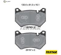 Textar Brake Pad Set 2619601 - Front Full Set of 4 - Genuine OE for Audi