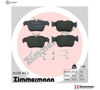 ZIMMERMANN 26206.160.2 Brake pad set