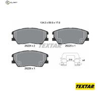 Brake pads 2622401 TEXTAR for KIA SOUL III SOUL III Cargo