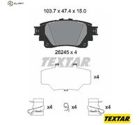 TEXTAR 2624501 Brake pad set