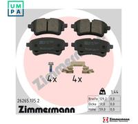 BRAKE PAD SET DISC BRAKE 26265.175.2 FOR AUDI DETA/DESA/DEUA 2.0L CYRB 2.0L A5