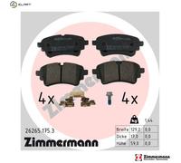 BRAKE PAD SET DISC BRAKE 26265.175.3 FOR AUDI DETA/DESA 2.0L CYRB/CYRC 2.0L A5