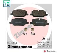 ZIMMERMANN Disc Brake Pad Set 26348.195.2 for Opel Insignia B Grand Sport