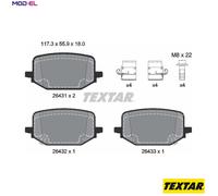 TEXTAR 2643102 Brake pad set