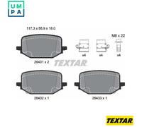TEXTAR 2643102 Brake pad set