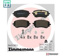 ZIMMERMANN 26451.195.2 Brake pad set