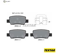 TEXTAR 2652002 Brake pad set