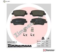 Brake pads 26543.155.2 ZIMMERMANN for HYUNDAI GENESIS KIA
