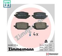BRAKE PAD SET DISC BRAKE 26589.175.4 FOR RENAULT H5F601/H5F600 1.2L 3cyl AUSTRAL