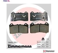 ZIMMERMANN 26605.130.1 Brake pad set