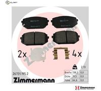 BRAKE PAD SET DISC BRAKE 26731.195.2 FOR HYUNDAI KIA G4FP/G4FU/G4FT/D4FE 1.6L